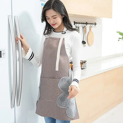 Apron Waterproof Oil-Resistant Large Pocket & Dual-Sided Towel