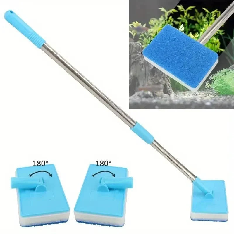 Aquarium Cleaner Telescoping 22-37 Inch Rotating Head