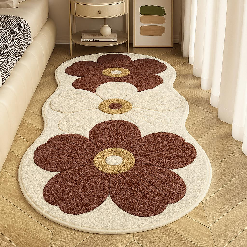 Area Rug Floral High-Density Plush & Non-Slip Backing