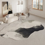 Area Rug Irregular Contour Plush Polyester Non-Slip Backing