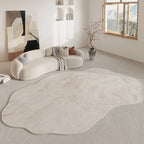Area Rug Irregular Shape Polyester Pile Non-Slip Backing