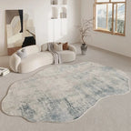 Area Rug Irregular Shape Polyester Pile Non-Slip Backing
