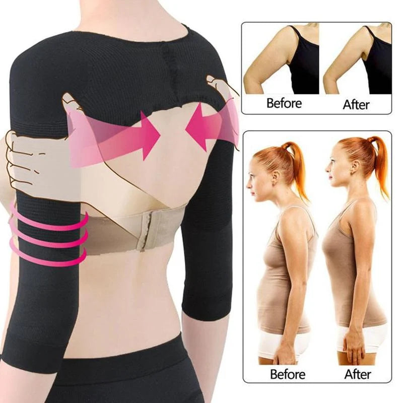 Arm Sleeves Compression Posture Support Seamless Fabric