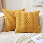 Armchair Cushion Ribbed Corduroy Velvet Lumbar Support