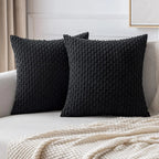 Armchair Cushion Ribbed Corduroy Velvet Lumbar Support