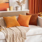 Armchair Cushion Ribbed Corduroy Velvet Lumbar Support