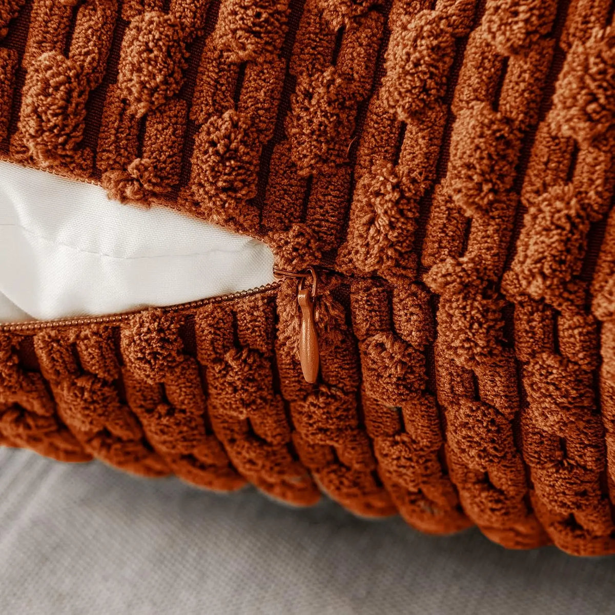 Armchair Cushion Ribbed Corduroy Velvet Lumbar Support