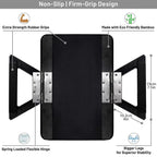 Armrest Tray Bamboo Adjustable Clamp & Anti-Slip Grips