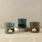 Aromatherapy Diffuser Dual Chamber Porcelain Candlelit