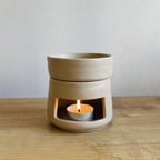 Aromatherapy Diffuser Dual Chamber Porcelain Candlelit