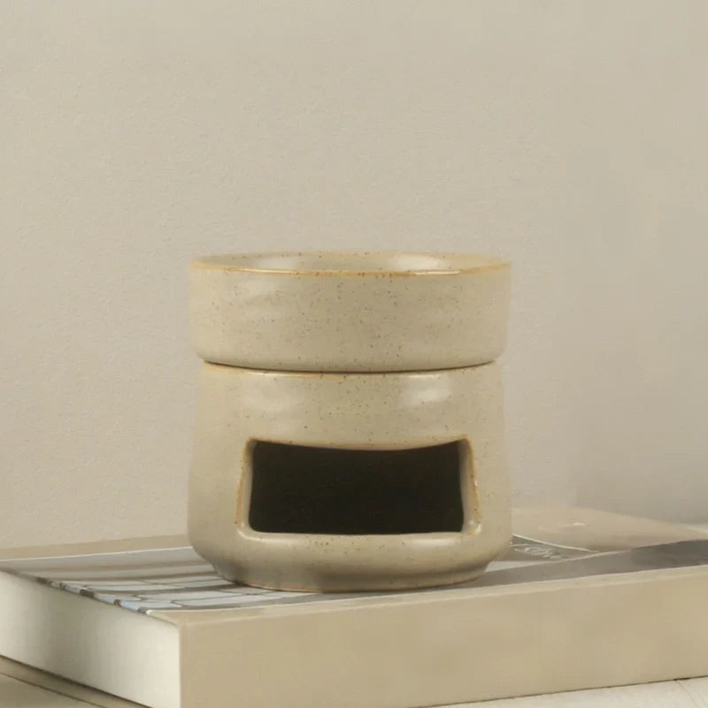 Aromatherapy Diffuser Dual Chamber Porcelain Candlelit