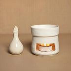 Aromatherapy Diffuser Dual Chamber Porcelain Candlelit
