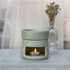 Aromatherapy Diffuser Dual Chamber Porcelain Candlelit
