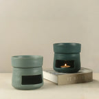 Aromatherapy Diffuser Dual Chamber Porcelain Candlelit