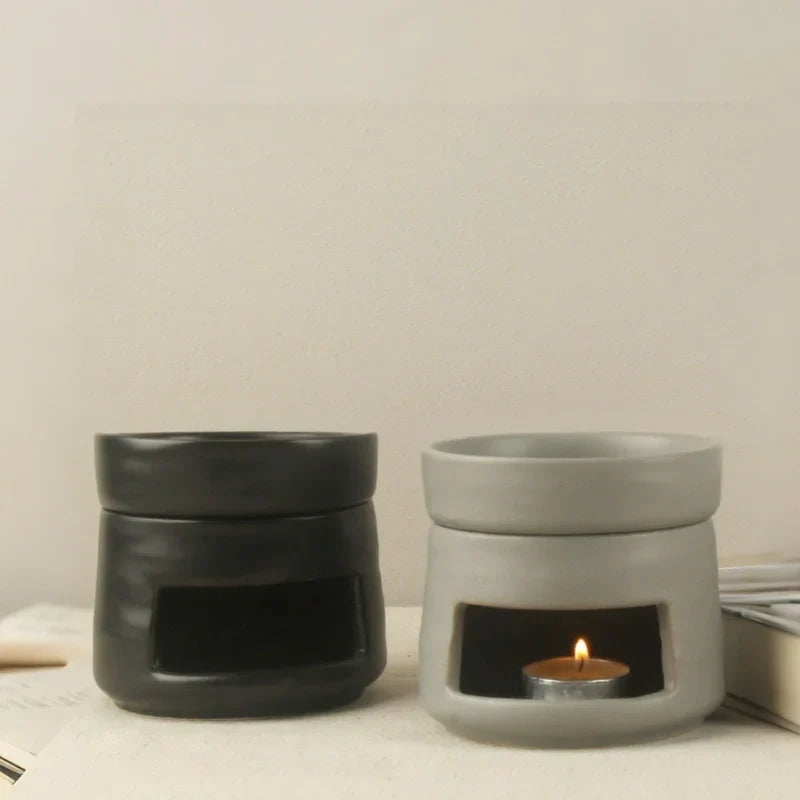 Aromatherapy Diffuser Dual Chamber Porcelain Candlelit