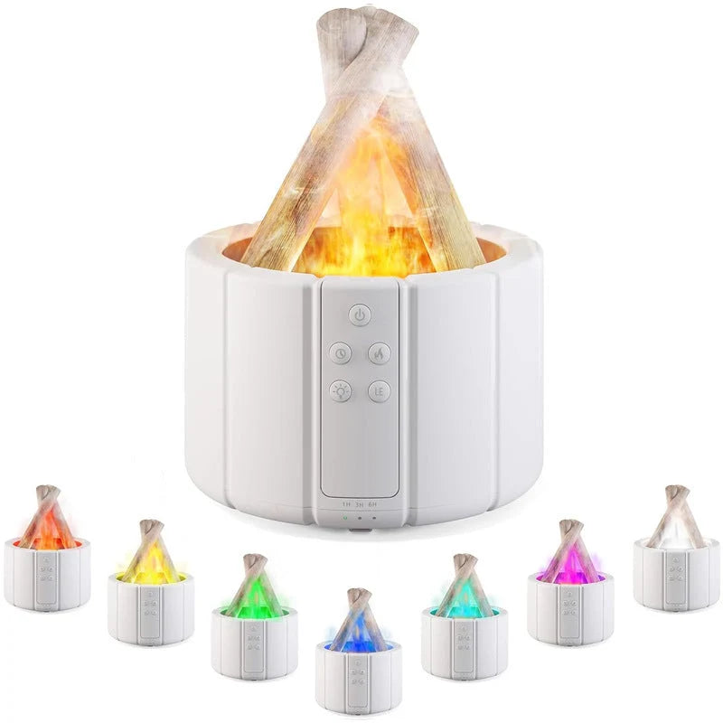 Aromatherapy Humidifier Simulated Flame Whisper-Quiet 280ml