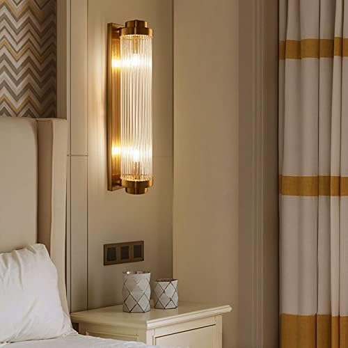 Art Deco Antique Brass Dimmable Wall Sconce (Damp-Rated)
