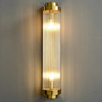 Art Deco Antique Brass Dimmable Wall Sconce (Damp-Rated)