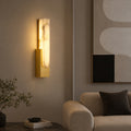 Artificial Alabaster Integrated Warm LED Flush Mount Wall Sconce