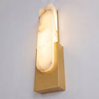Artificial Alabaster Integrated Warm LED Flush Mount Wall Sconce