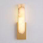 Artificial Alabaster Integrated Warm LED Flush Mount Wall Sconce