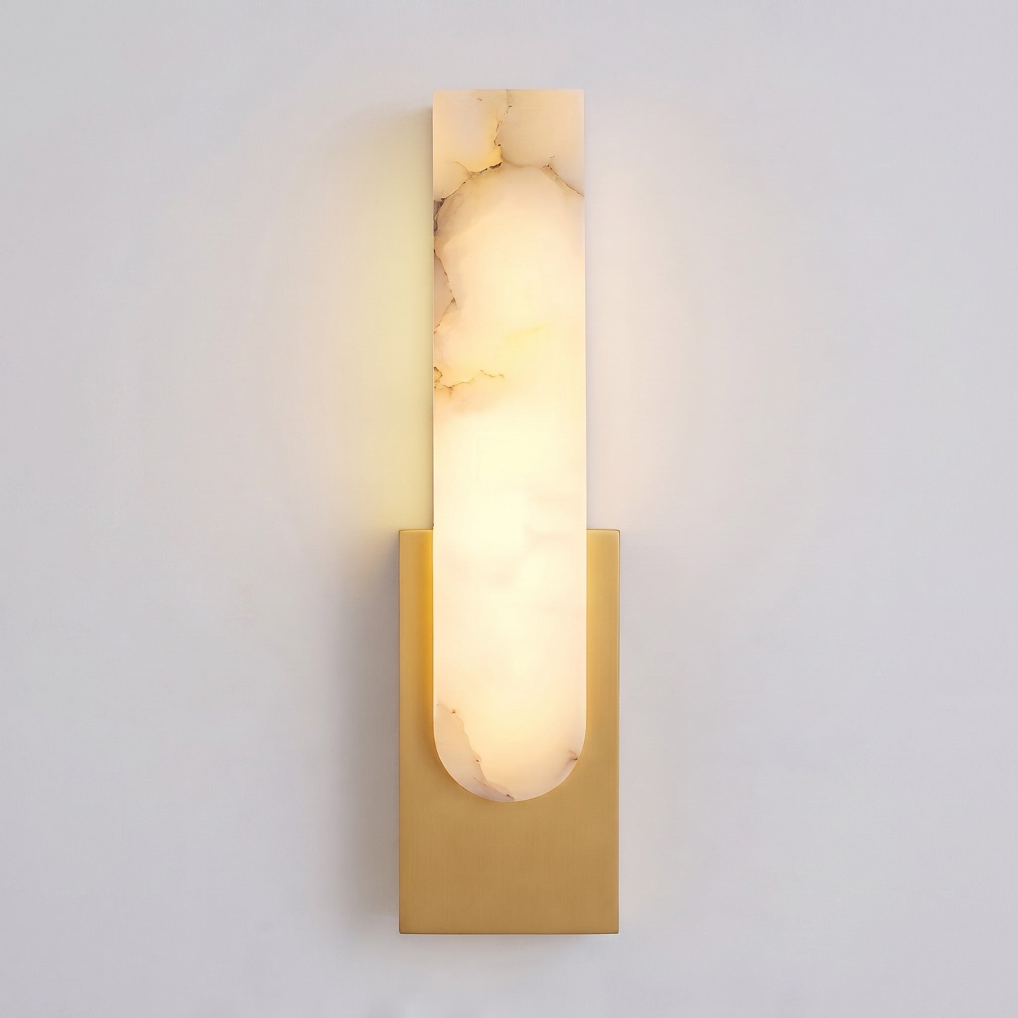 Artificial Alabaster Integrated Warm LED Flush Mount Wall Sconce