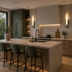 Artificial Alabaster Integrated Warm LED Flush Mount Wall Sconce
