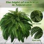 Artificial Boston Fern Stems Set of 18 UV Resistant
