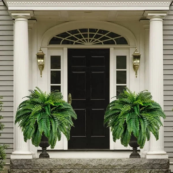 Artificial Boston Ferns UV-Resistant & Realistic Set of 18