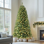 Artificial Christmas Tree Pre-Lit Warm White LED Realistic Branches