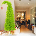 Artificial Christmas Tree Slim Pencil Space-Saving Integrated Base