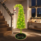 Artificial Christmas Tree Slim Pencil Space-Saving Integrated Base
