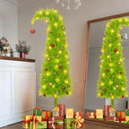Artificial Christmas Tree Slim Pencil Space-Saving Integrated Base