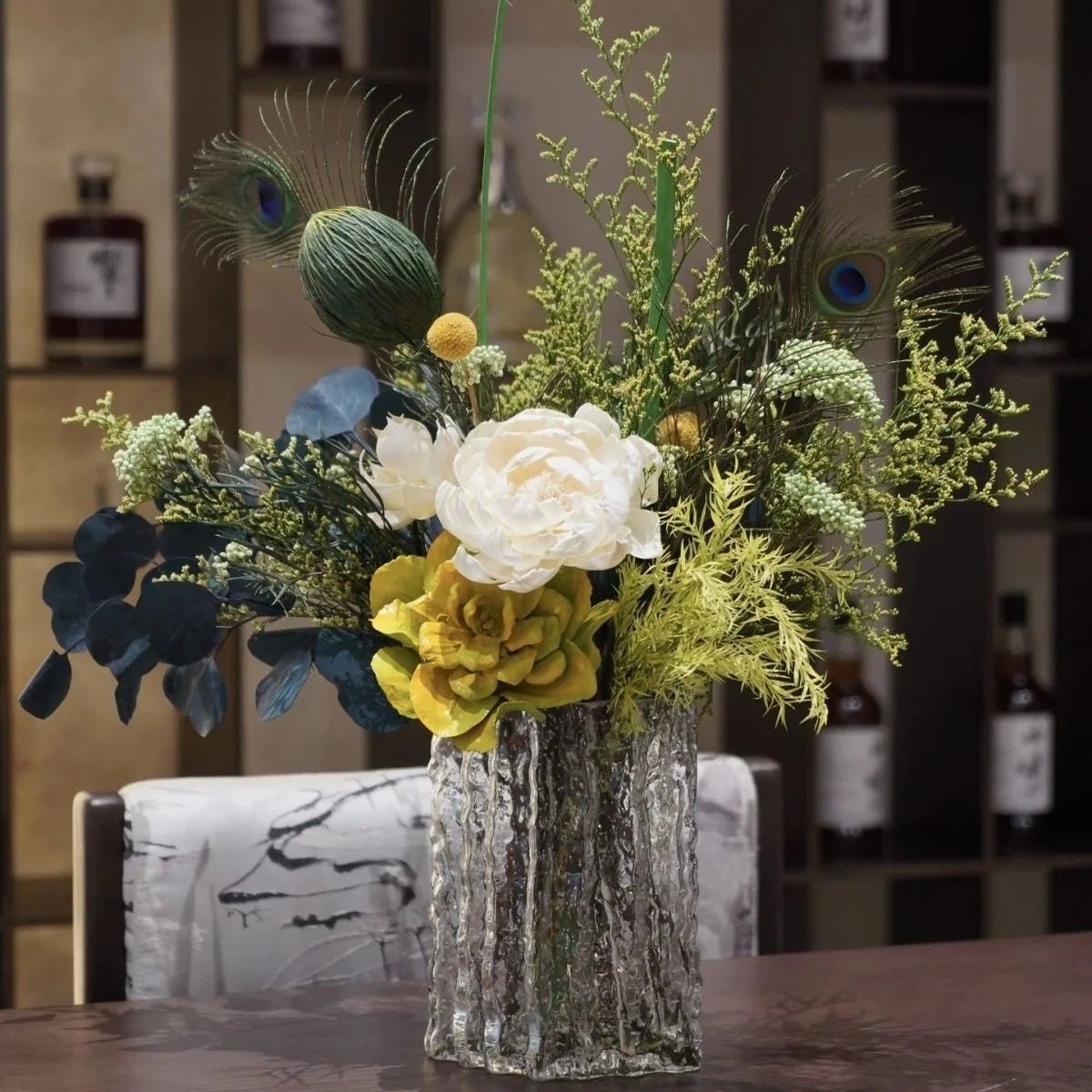 Artificial Floral Arrangement Lifelike Greenery Maintenance Free