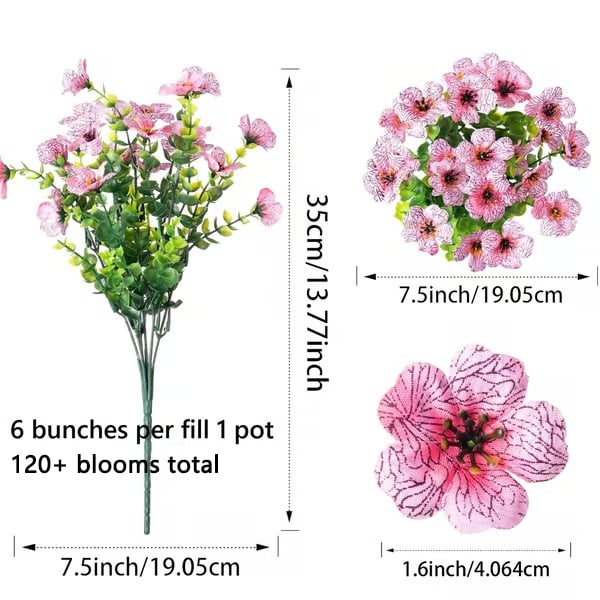 Artificial Flowers UV-Resistant Colorfast Indoor & Outdoor
