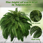 Artificial Hanging Boston Fern UV-Resistant Adjustable Stems