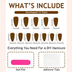 Artificial Nail Set 24-Piece Patterned Adhesive Strips