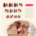 Artificial Nail Set 24-Piece Patterned Adhesive Strips