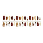 Artificial Nail Set Festive 3D Designs Adhesive Pads