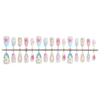 Artificial Nail Set Floral Designs 20 Piece Easy Application