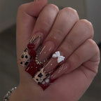 Artificial Nail Set Floral & Glam Self-Adhesive 15-Piece