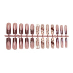 Artificial Nail Set Floral & Glam Self-Adhesive 15-Piece