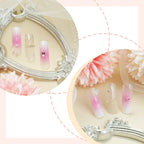 Artificial Nail Set Gradient & 3D Design 20-Piece Set