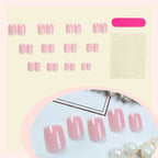 Artificial Nail Set Natural Elegant Shatter-Proof Adhesive Included