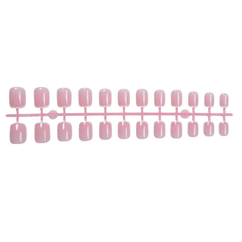 Artificial Nail Set Natural Elegant Shatter-Proof Adhesive Included