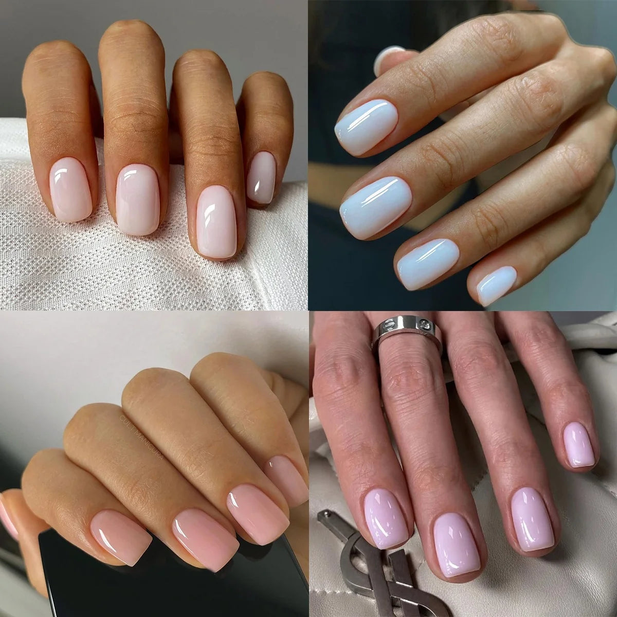 Artificial Nail Set Natural Shine Easy Application & Removal