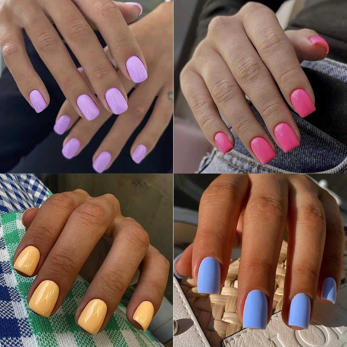 Artificial Nail Set Natural Shine Easy Application & Removal