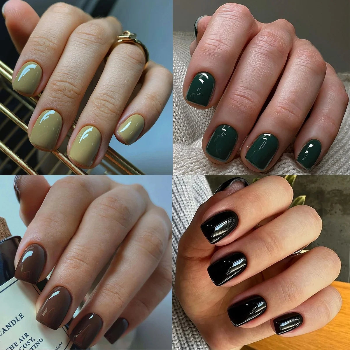 Artificial Nail Set Natural Shine Easy Application & Removal