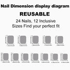 Artificial Nail Set Natural Shine Easy Application & Removal