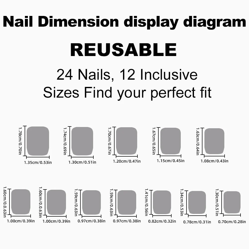 Artificial Nail Set Natural Shine Easy Application & Removal